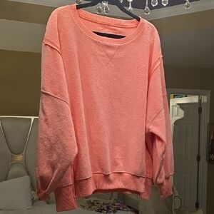 American Eagle Outfitters Coral Crew Neck Sweater